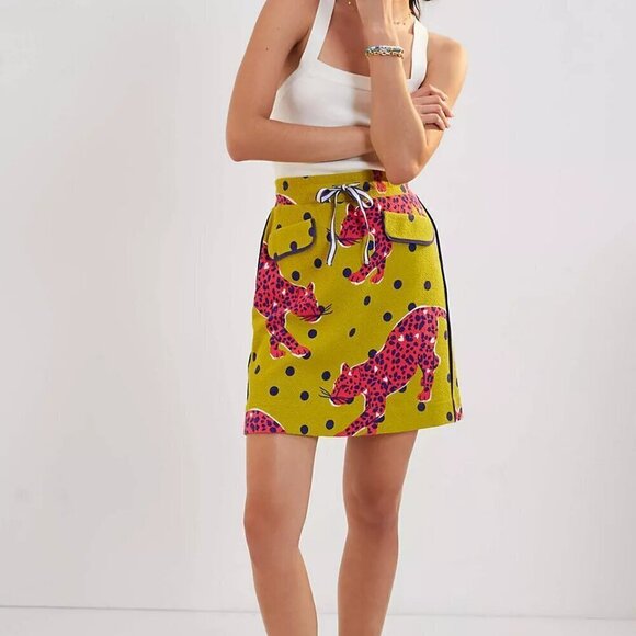 Maeve Antropologies Dresses & Skirts - Maeve By Anthropologies Women's Skirt Size S Color Olive Pink Pull-on styling